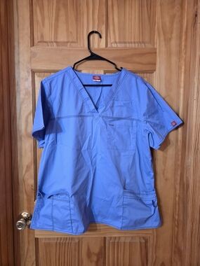 Dickies Light Blue Medical Scrub Top